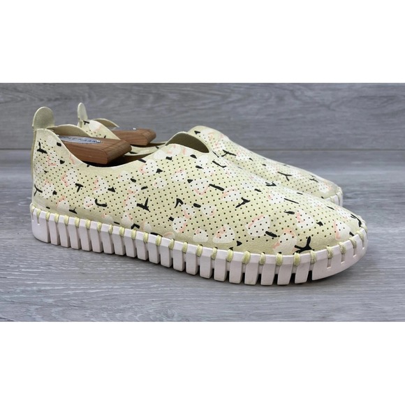 Ilse Jacobsen Shoes - Ilse Jacobsen Tulip Women's Sneaker Running Flat‎ 8 Green Floral Athletic Shoes